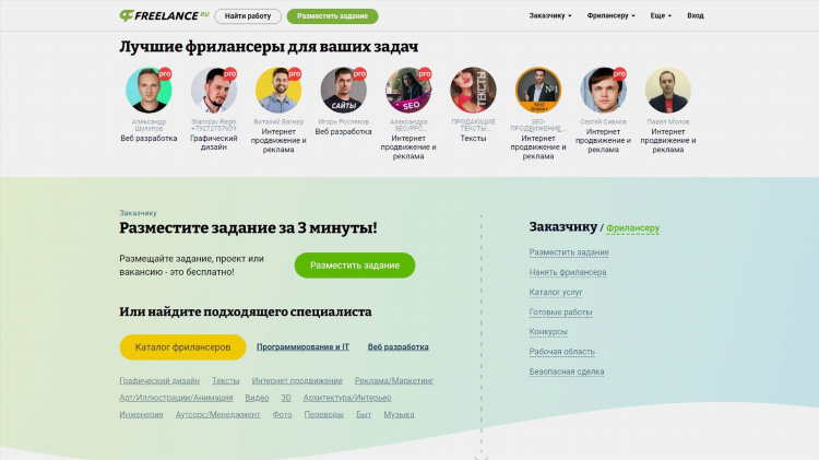 Фриланс ру официальный сайт вакансии