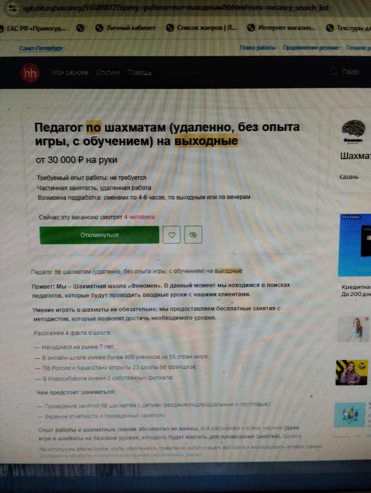 Работа удаленно спб без опыта